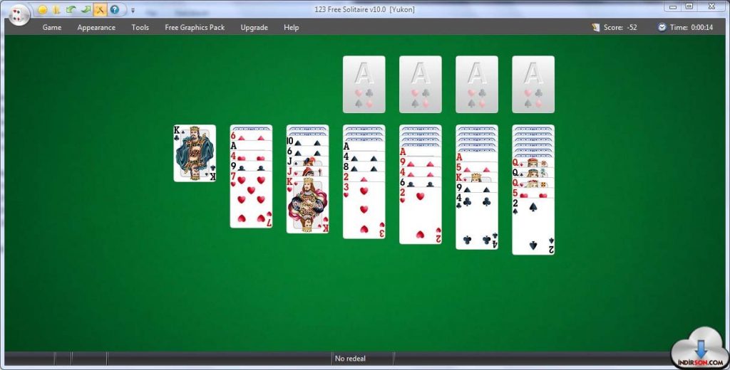 123 free solitaire moving slow