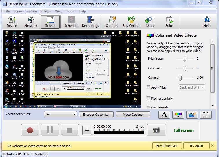 debut video capture software pro